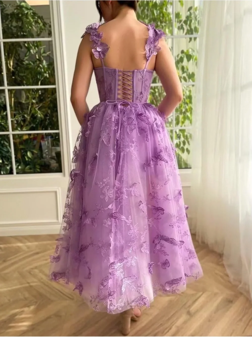 Elegant Green Embroidered A-Line HOCO or Prom Dress - Te Fiti Costume